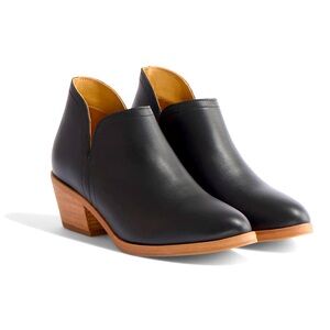 Nisolo Mia Everyday Ankle Bootie BLACK with BROWN sole